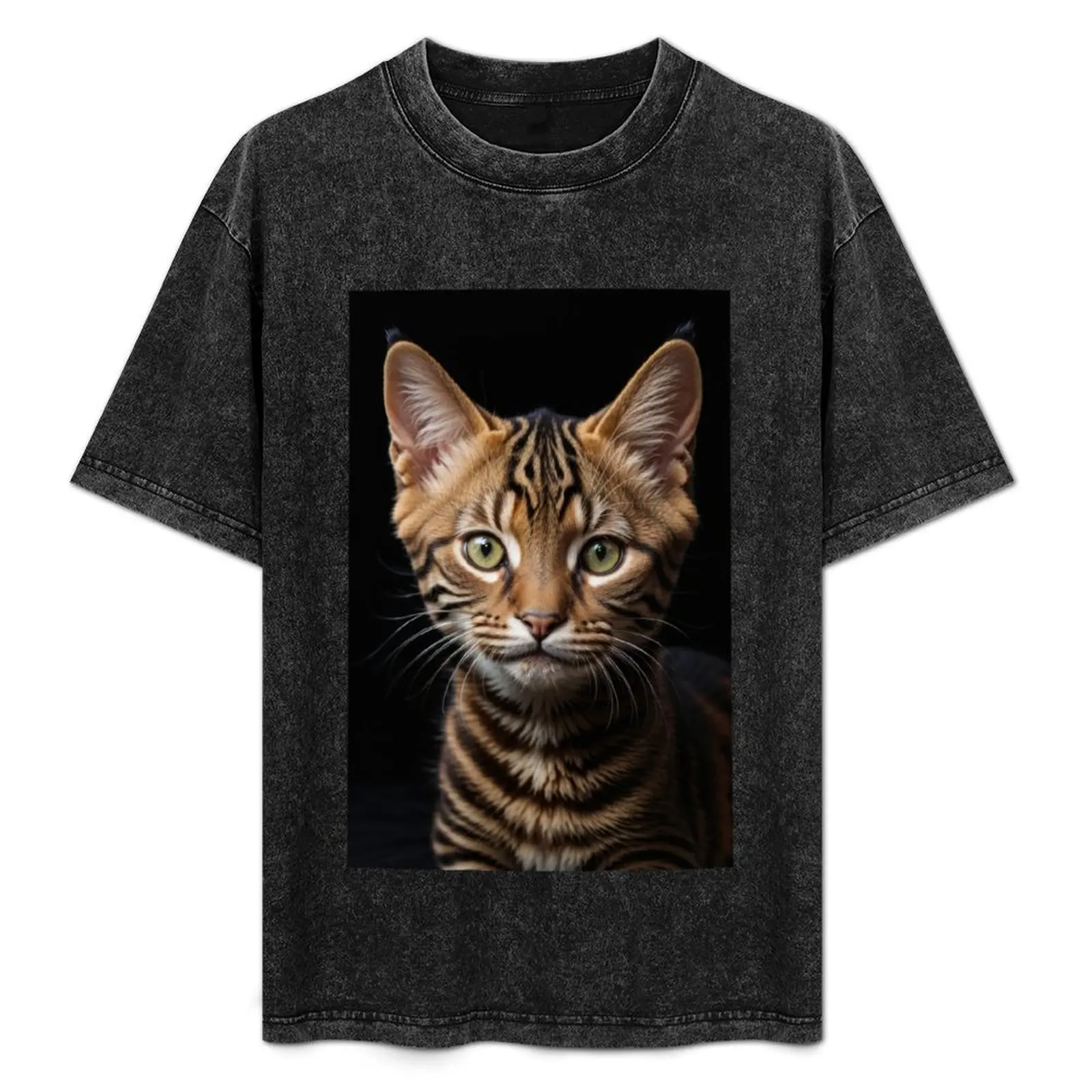 Camiseta Toyger Cat para uso diario, camiseta básica de manga corta