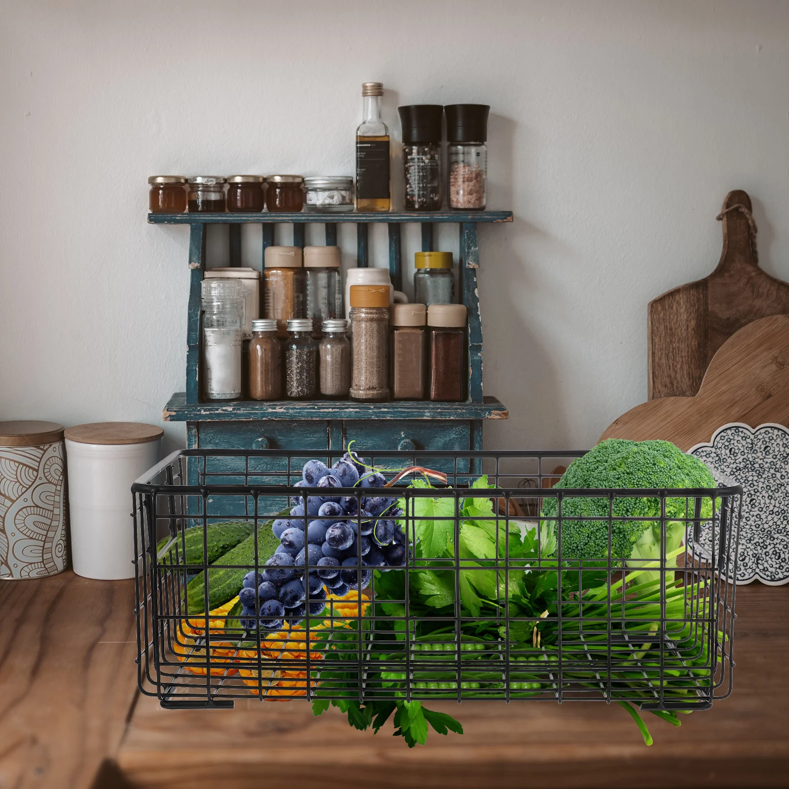 

1Pcs Storage Basket Fruit Draining Basket Kitchen Container for Snacks Fruits Vegetables Neat Home Organization Decorative