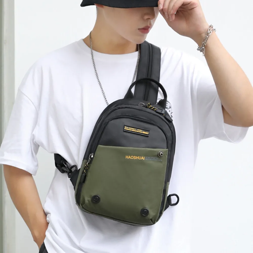 

New Men's Casual Sports Men's and Women's Chest Bag Multi functional Trendy Fashion Diagonal Cross Outdoor Backpack