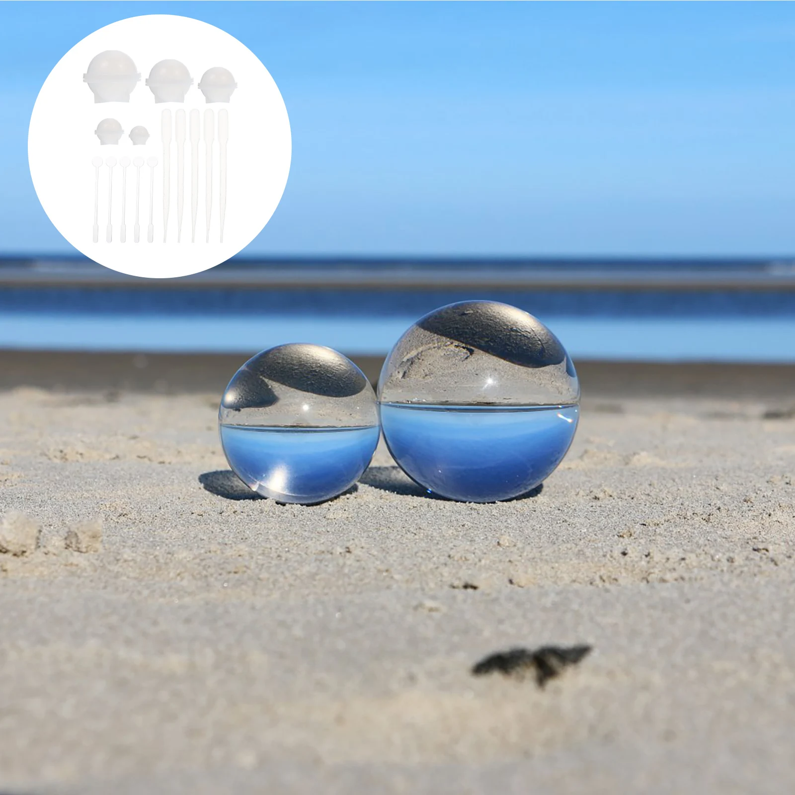 

DIY Sphere Ball Mold Round Casting Silicone Reusable Durable Easy Clean Crystal Pendant Making Decorations Jewelry Accessories