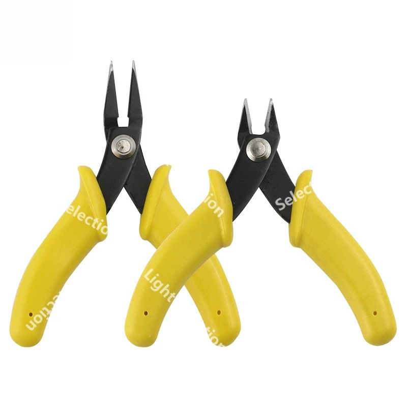 

Ножницы для инструментов своими руками, ручная сборка, 3,5-дюймовые мини-щипцы с острым носом, первичная ручная сборка, модельные косые плоскогубцы