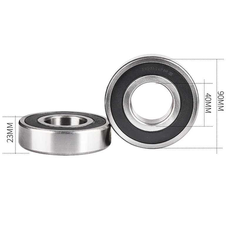 6308RS Deep Groove Ball Bearing High Speed Bearing Double Sealed 40mm x 23mm x 90mm Bearing Steel Bearings