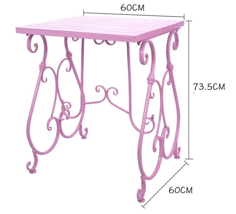 European Wrought Iron Courtyard Table and Chair Combination Outdoor Garden Coffee Table and Chair Balcony Leisure Picnic Table