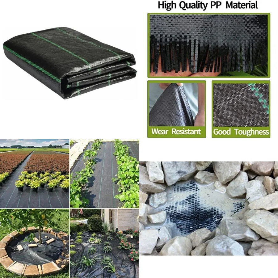 Weed Barrier Landscape Fabric Heavy Duty 6Feet X 100Feet Premium 3.2oz Ground Cover Landscape Fabric Gardening Mat, Woven Geote