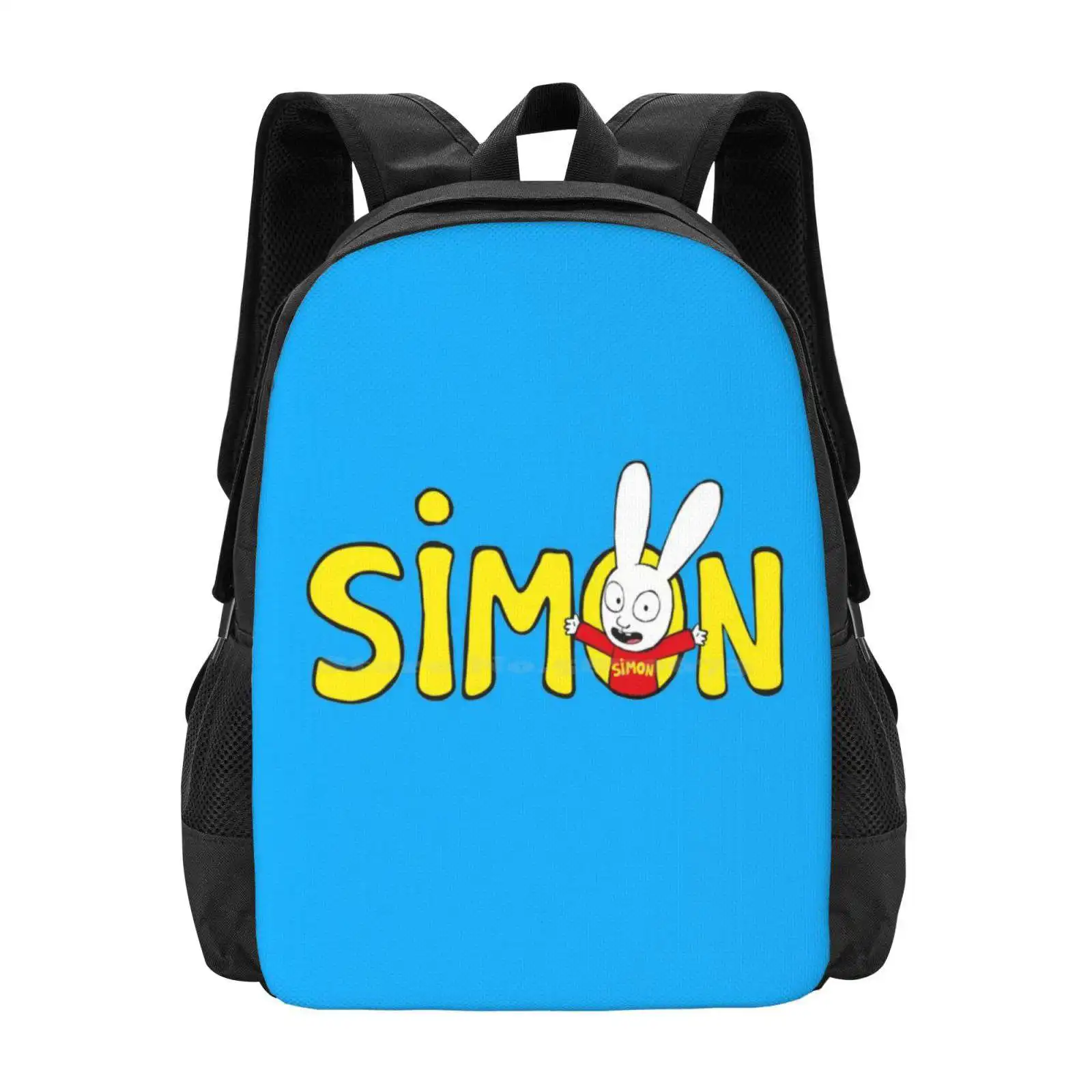 Projekt Logo Simon torby szkolne na laptopa Simon królik dla dzieci Cartoon Netflix