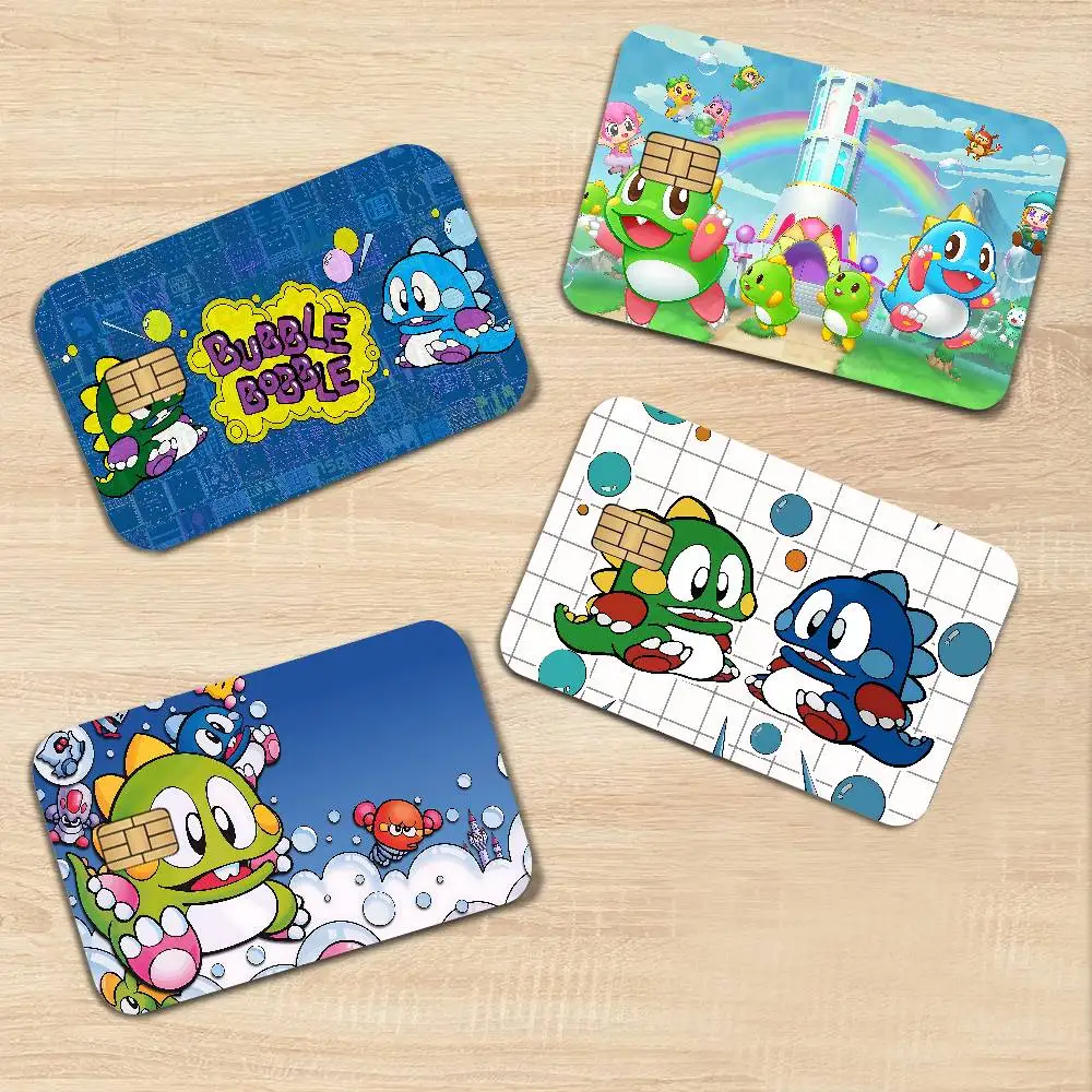 Arcade Game B-Bubble-B-Bobble Credit Card Skin Stickers No Adhesive Residue Water Proof for VISA Credit Card Subway Access Card