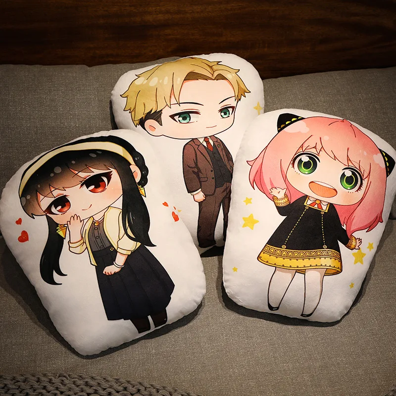 SPY×FAMILY Plush Stuffed Pillows Anime SPY FAMILY Cushions Kawaii Anya Forger Dakimakura Cute Yor Throw Pillow Loid Soft Dolls