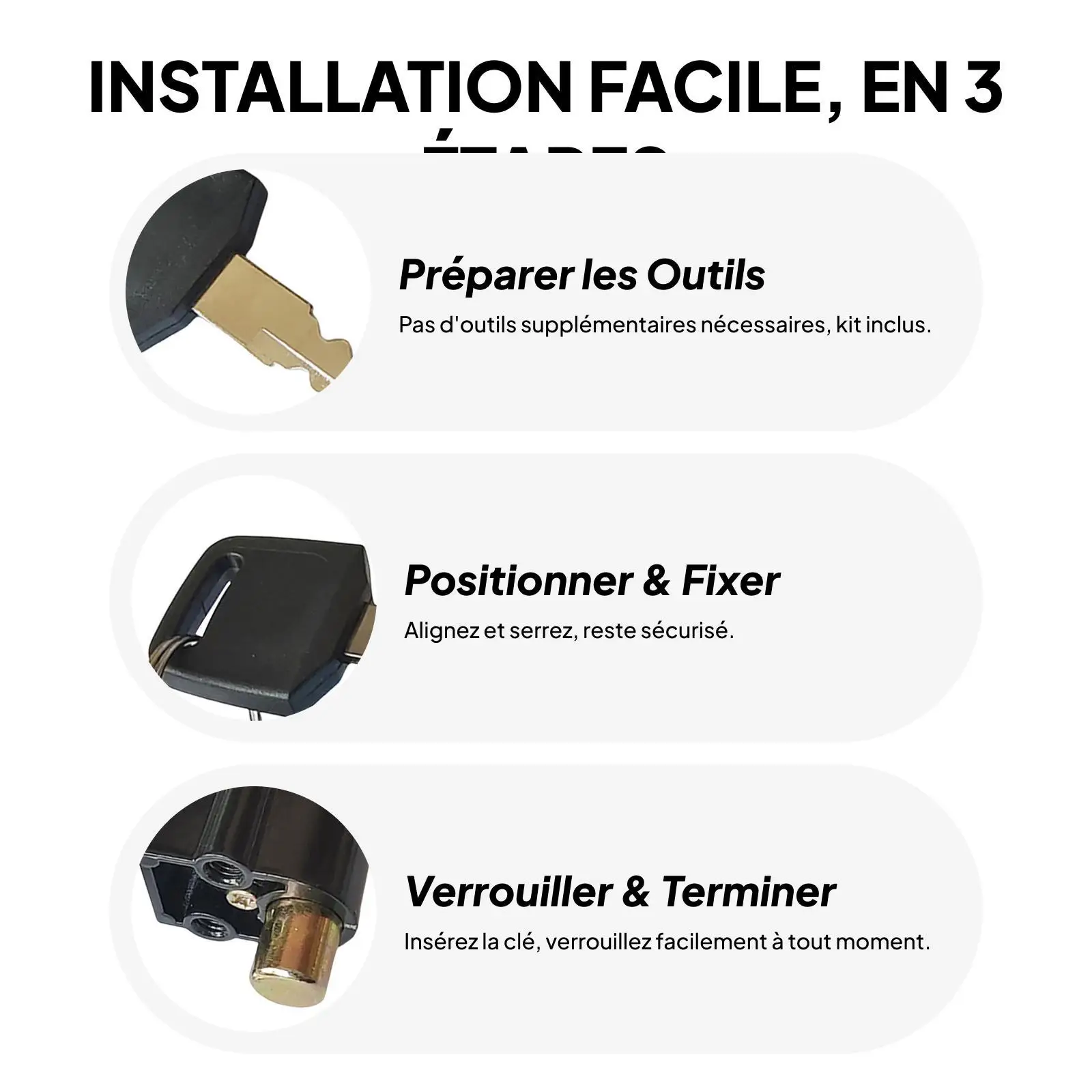 Electric Car Battery Box Lock Battery Box Safe Lock Easy to Install Portable Wear Resistance Multiuse for Motorbike E Bike Parts