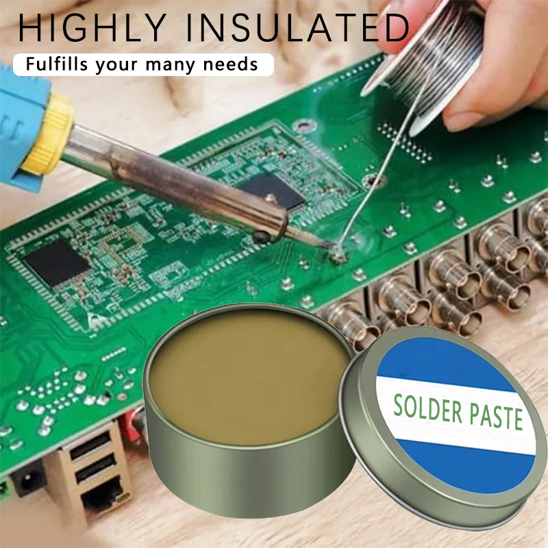 Pasta de soldadura sin plomo, flujo de soldadura de 100g, estaño para electrónica, SMD, PCB, LED