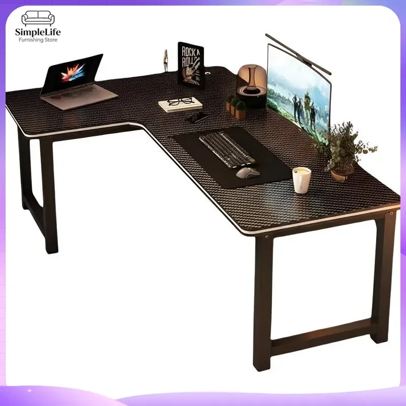 Corner Gaming Desk Computer Desk with Storage Shelf for PC Setup Home Office Study Room Bedroom L Shaped Desk Dual Monitor