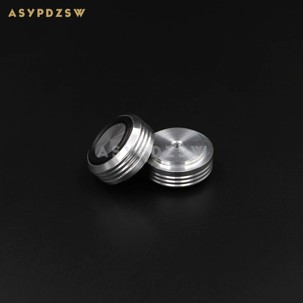 

4PCS 30*13mm Texture shape Full aluminum Amplifier Speaker machine feet Shock pad Silver/Black (Optional)