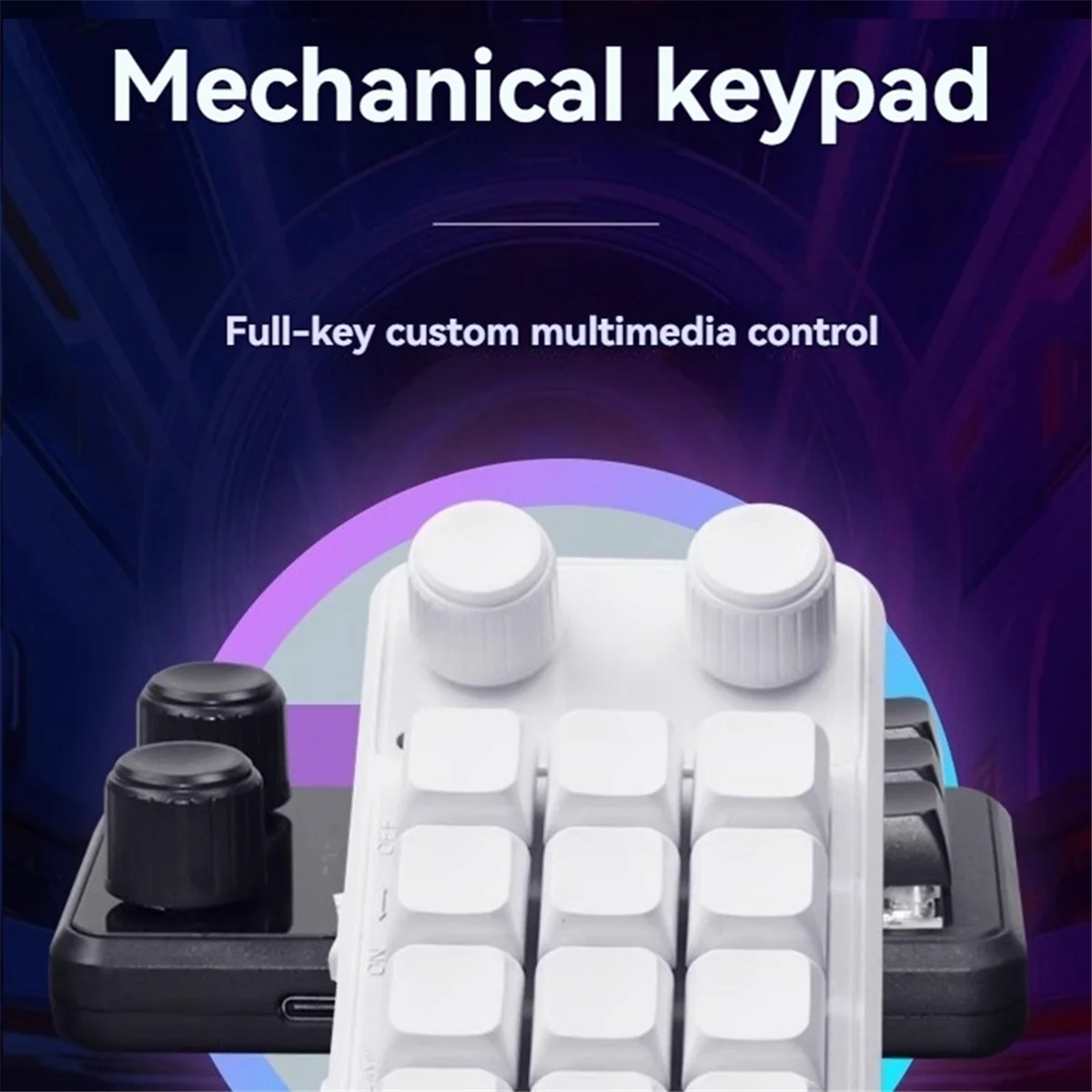 

HOT!!Programming Macro Custom Wired Keyboard RGB 12 Key Copy Paste Button Mini Gaming Keypad Hotswap Macropad Yellow+Black