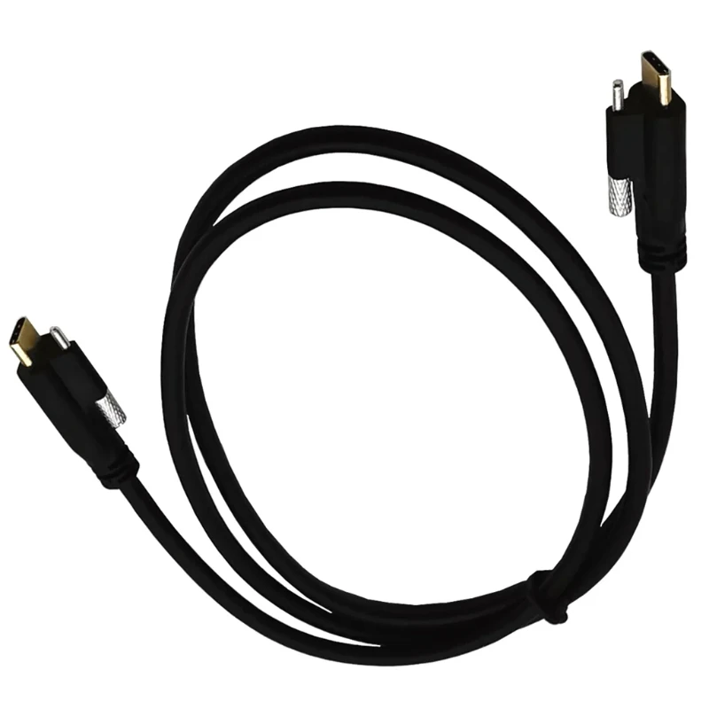 USB C zu USB C Kabel, Einzels ch rauben verriegelung USB 3,1 Typ C Stecker zu Typ C Stecker 10 Gbit/s/3a ~ 5a Daten und Ladekabel – Detail 9