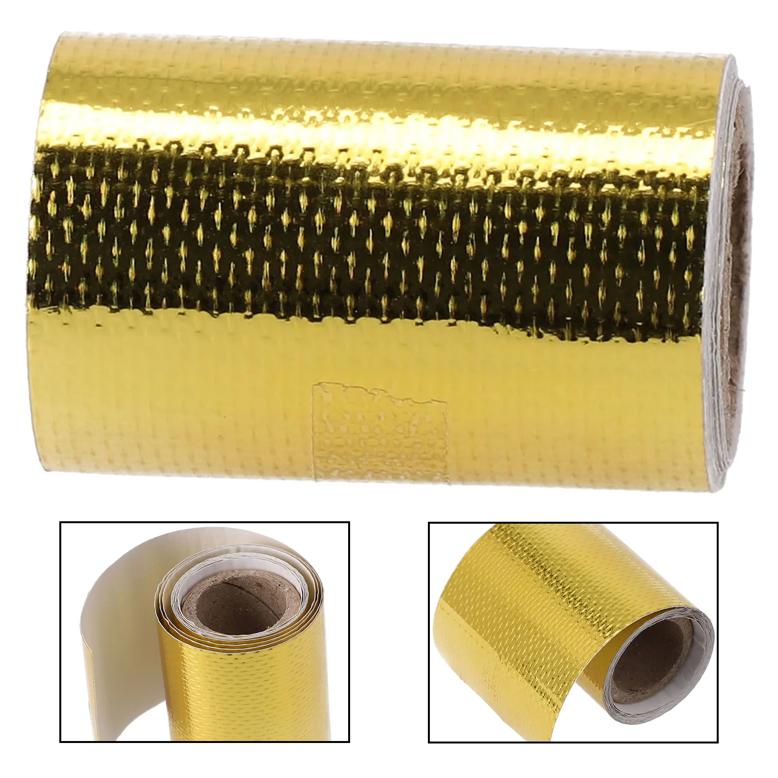 Thermal Exhaust Tape Heat Shield Wrap Tape Air Intake Fiberglass Heat Insulation Reflective Waterproof GMJJ3946