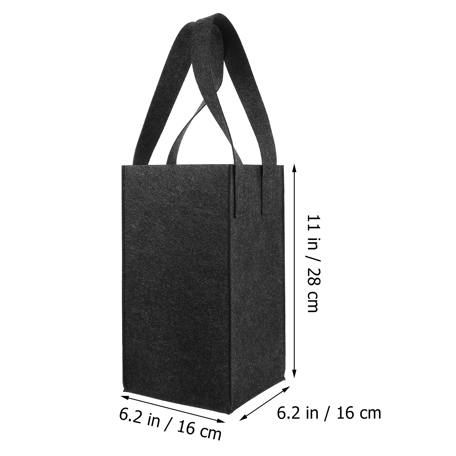 1Pc Portable Felt Red Bag Gift Bag Felt Holder for Storage 4 Bottle Bag Carrier with Divider