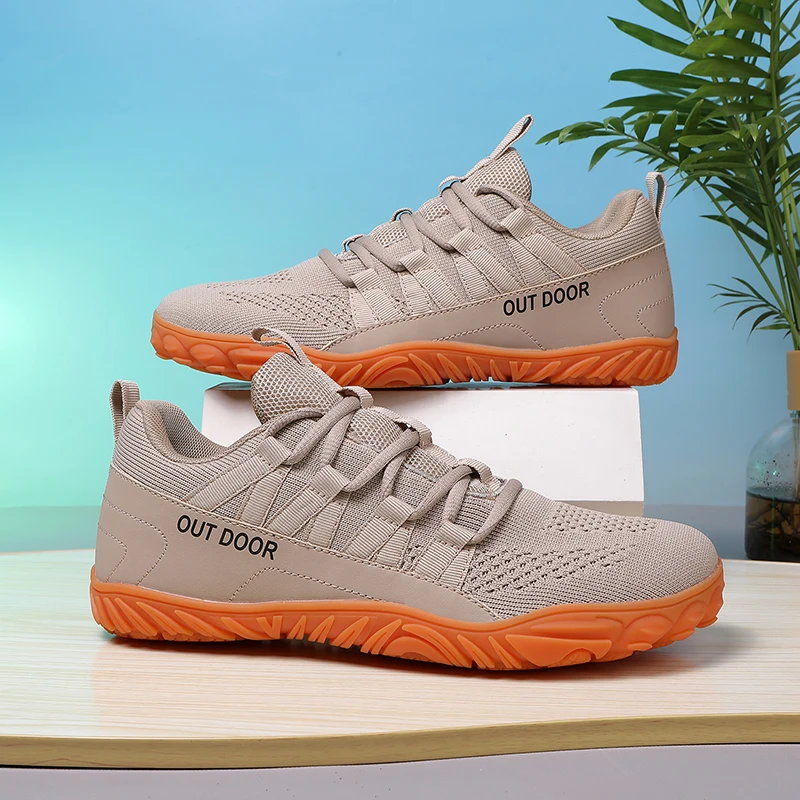 جديد للجنسين أحذية أوسع تنفس شبكة الرجال حافي القدمين أحذية واسعة الأصابع العلامة التجارية الشقق لينة صفر قطرة وحيد أوسع تو أحذية رياضية حجم كبير
