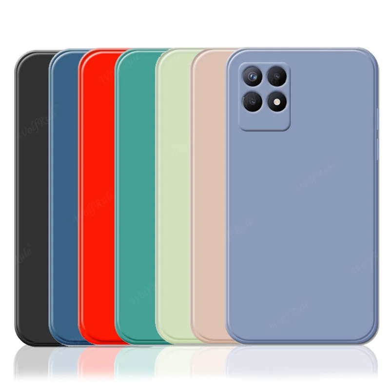 For Cover OPPO Realme 8i Case For OPPO Realme 8i Capas Shockproof Phone Back Liquid Silicone TPU Soft Cover For Realme 8i Fundas