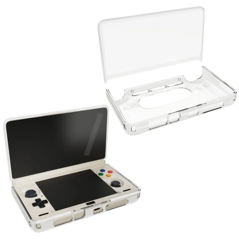 Image of Für AYN THOR Klare TPU-Hülle Handheld-Spielkonsole Geteilte Klappbare Schutzhülle Präzise Aussparungen Stoßdämpfende Schlanke Weiche Hülle