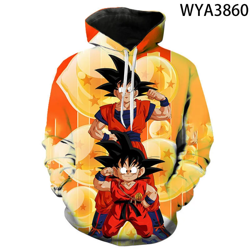 Men's and Women's Clothing 2023 New Dragon Ball Dragon Ball Super 3D Digital Printing Hoodie Sports Sweater