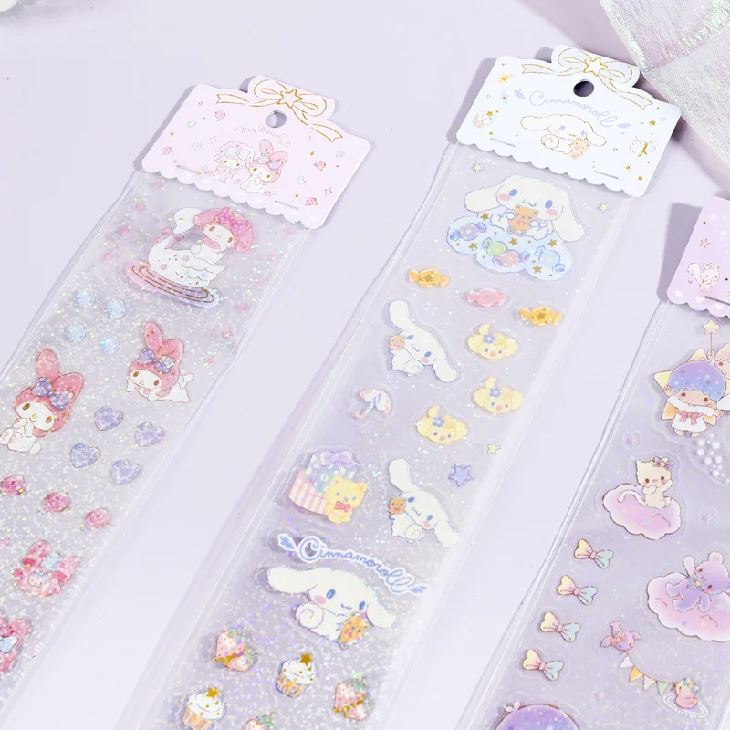 32 pcs/lot Sanrio Creative Kuromi Melody PET Stickers Cute Diary Scrapbooking Label Stationery Sticker gift School Supplies