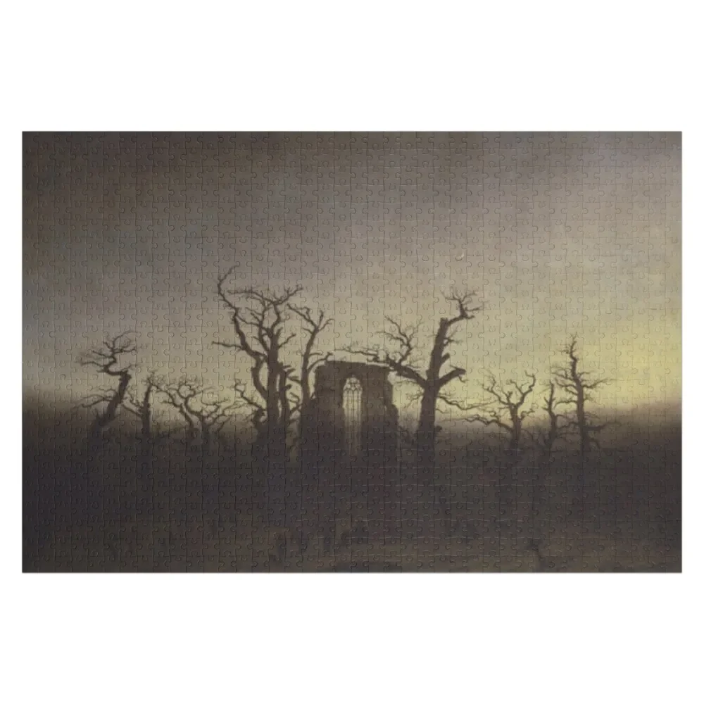 Caspar David Friedrich, The Abbey in the Oakwood, 1808-10, Alte Nationalgalerie, Berlin, Germany. Jigsaw Puzzle Picture Puzzle