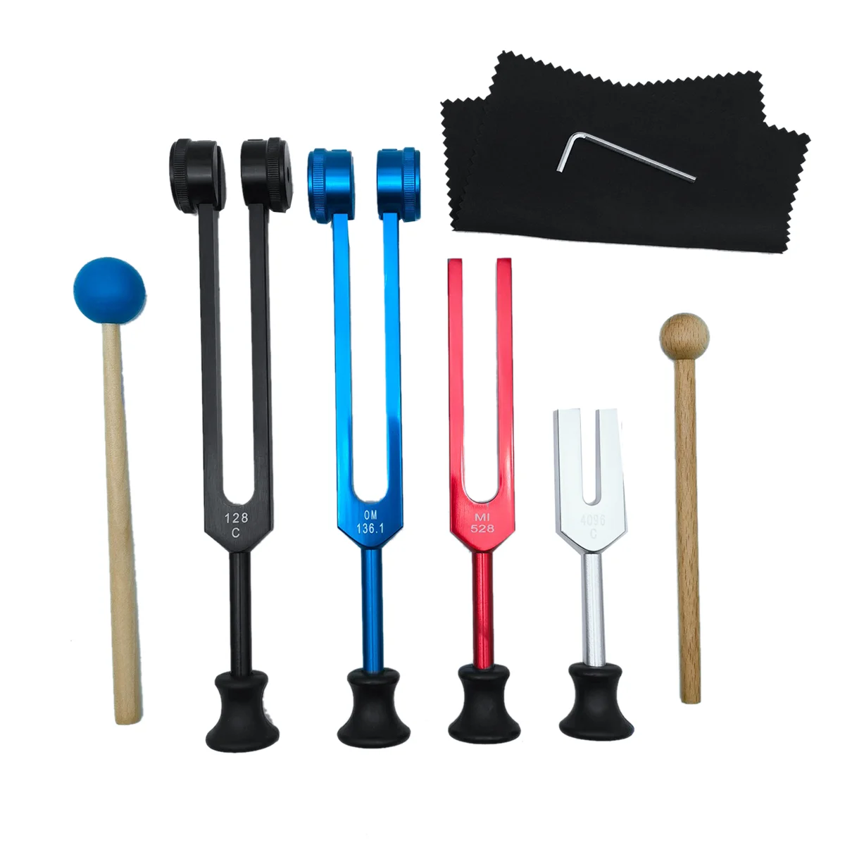 تتجه الآن 4 قطع مجموعة الشوكة الرنانة الطبية للشفاء الصوتي، شوكة ضبط لشفاء شقرا العلاج الصوتي إبقاء الجسم