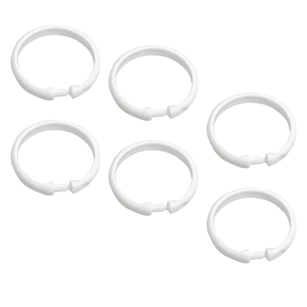 

36 Pcs Shower Curtain Hook Heavy Curtains Plastic Rings Hanging Slide The Hooks