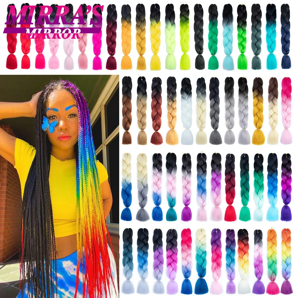 Jumbo Braiding Hair Extensions 5 Bundles Jumbo Braids for Box Braids Crochet Hair High Temperature Synthetic Fiber Ombre Braids