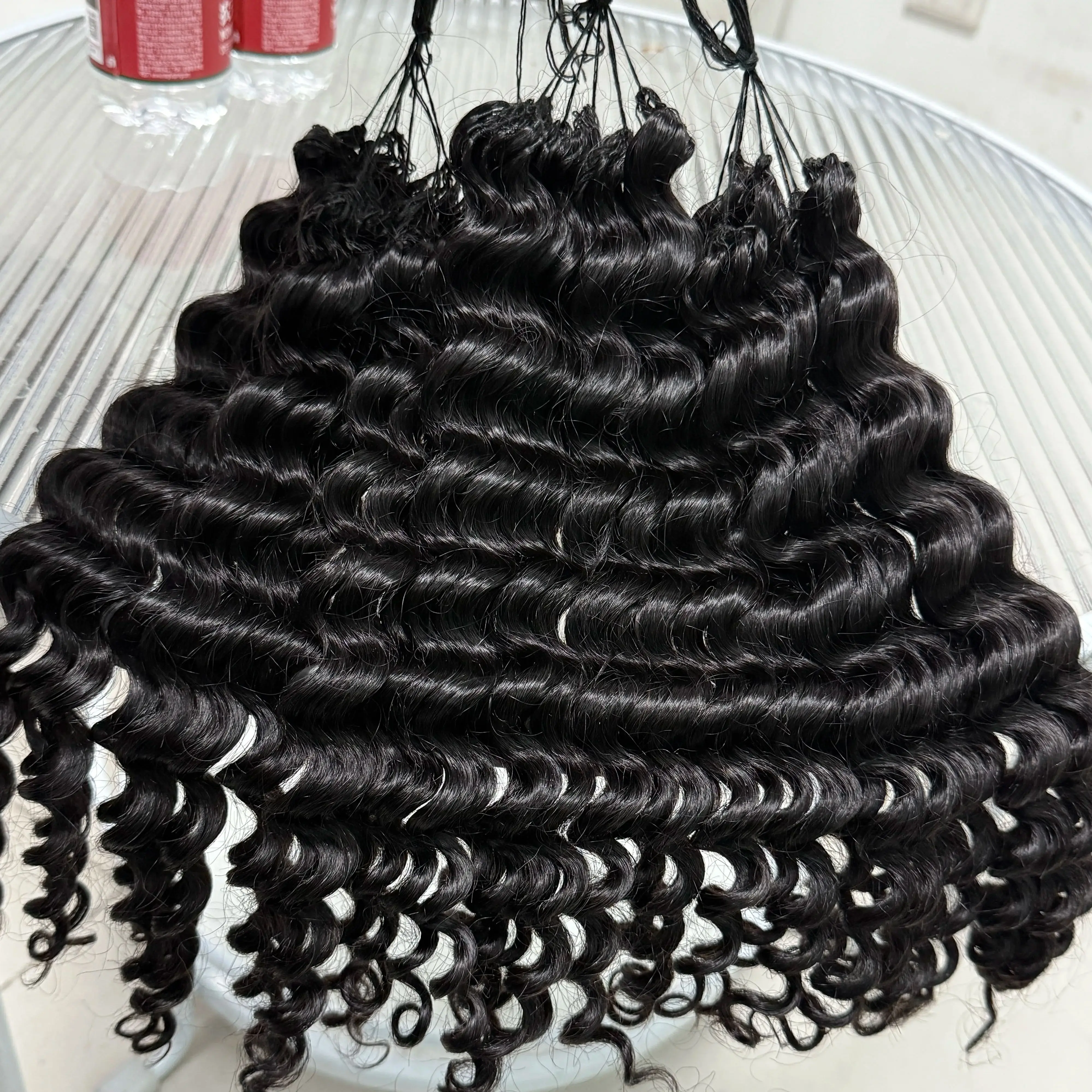 NABI Crochet cabello humano trenzado pre-separado Invisible 100% cabello humano onda profunda 16-24 pulgadas 100 g/lote cabello humano se adapta a mujeres