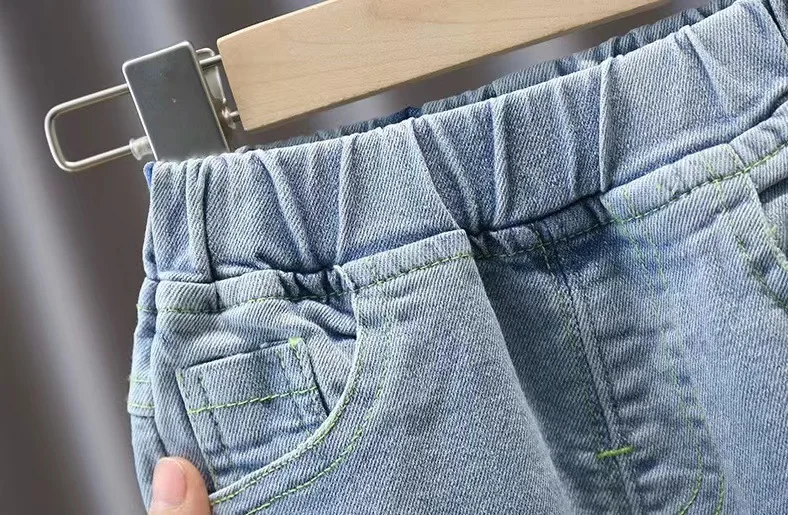 Kleinkind Mädchen Kleidungssets 2026 Herbst Kinder Spitzen-Rüschenkragen Langarm-Oberteil+Jeans 2-teiliges Set Süßes Prinzessinnen-Freizeitoutfit – Detail 6