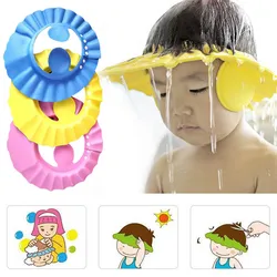 Gorro de ducha ajustable para bebé, gorro de lavado de pelo para recién nacido, protección auditiva para niños, protector de champú seguro para niños, cubierta de cabeza de baño