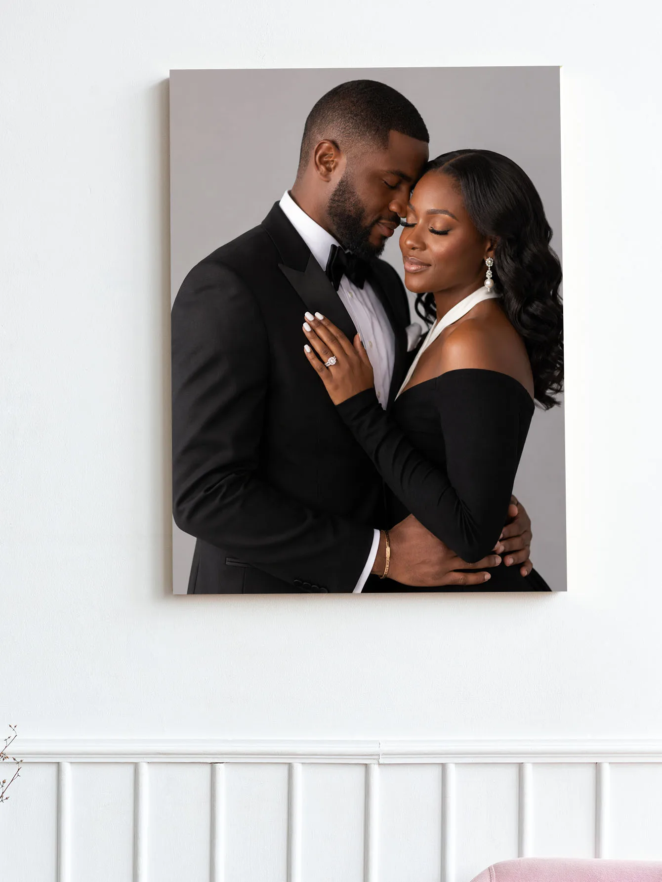 1 Stück personalisiertes Leinwandbild mit Foto, individuelle Wanddekoration ohne Rahmen für Paare, personalisiertes Poster als Geschenk für einen Heiratsantrag oder zum Jahrestag. – Detail 3