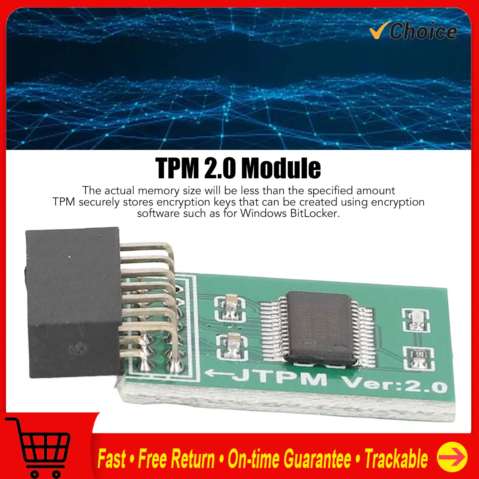 

For MSI TPM 2.0 Module Strong Encryption 14 Pin LPC Interface TPM Module Board for Win11 Green for MSI TPM2.0 Module TPM Module