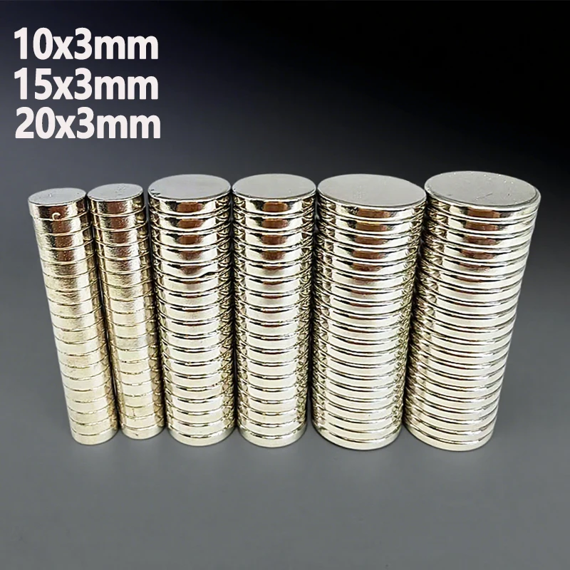 

5-100pcs Round Magnet 10x3 15x3 20x3mm Office Kitchen Garage Craft Diy Fridge Whiteboard Refrigerator 10*3 15*3 20*3mm Accessory