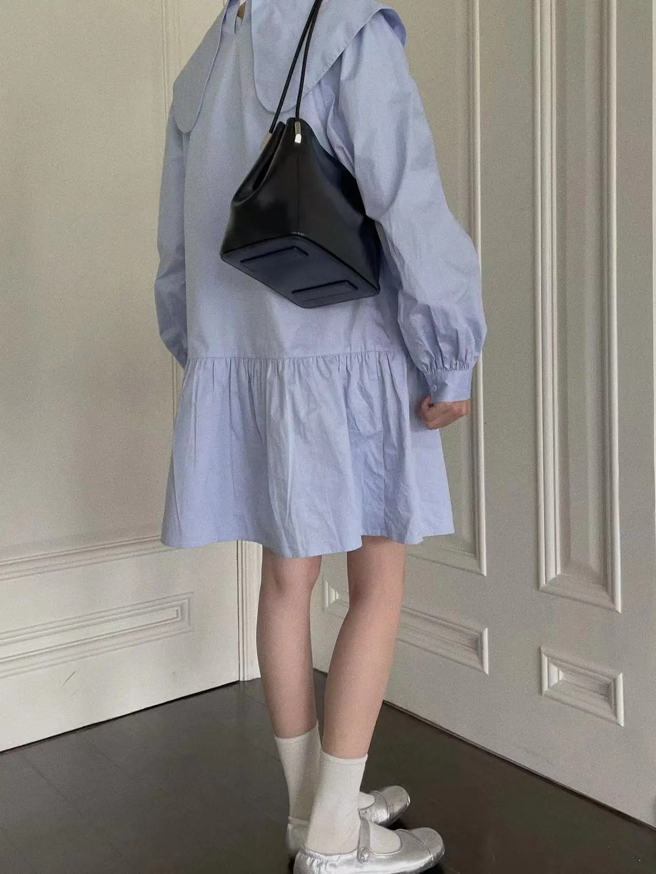 Dave&Di New Fashion French Medieval Style Cowhide Bucket Bag Retro Cowhide Shoulder Handmade Bag Women
