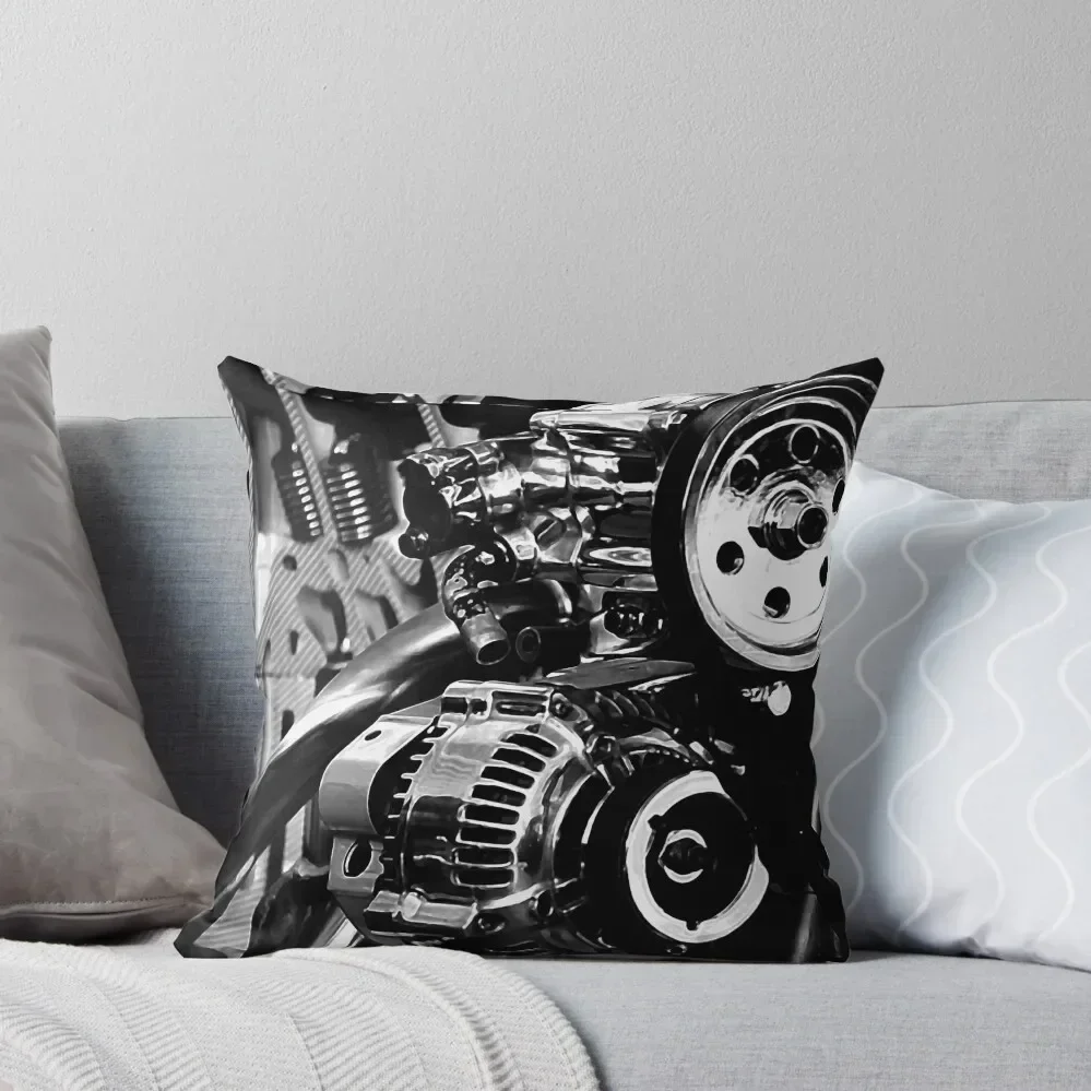 Metal Engine Realistic Painting Wallpaper Design Throw Pillow Pillowcases Cushion Covers Sofa Decorative pillow case pillow