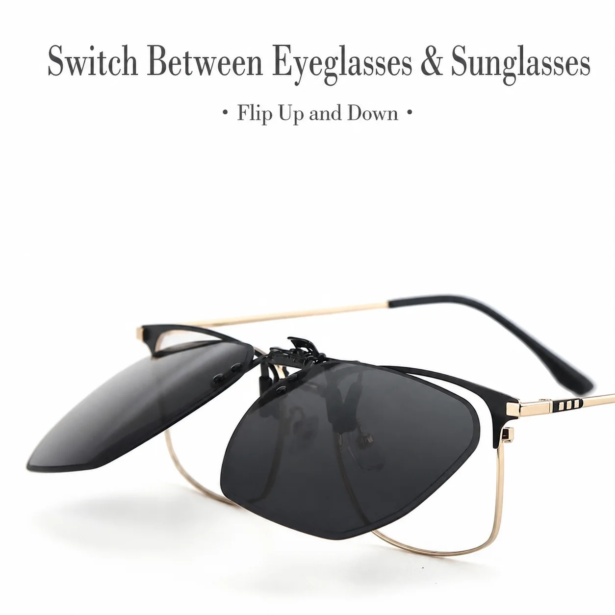 KLASSNUM Prescription Glasses Sunglasses Unisex Uv400 Eyeglasses Flip Up Sun Glasses For Driving Travel Night Driving Goggles