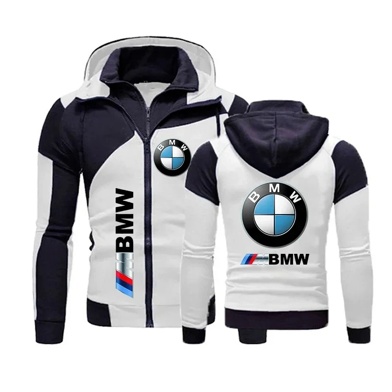 BMW Motorradjacke mit Kapuze, Reißverschluss, Pullover, Racing-Team-Sportbekleidung – wasserdichte, winddichte, atmungsaktive Motorradjacke