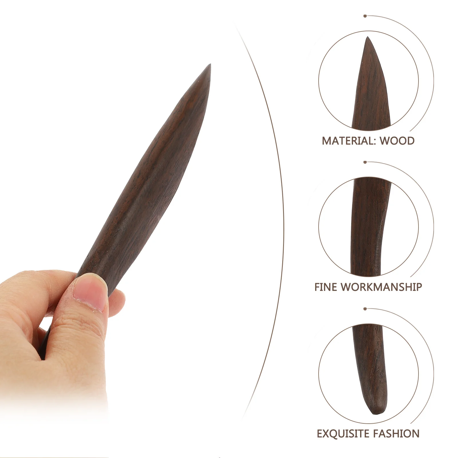 خشب الأبنوس رسالة النمط الصيني الة قطع الورق المحمولة فتاحة المغلف مقاومة للاهتراء مكتب البريد المنزلي #5