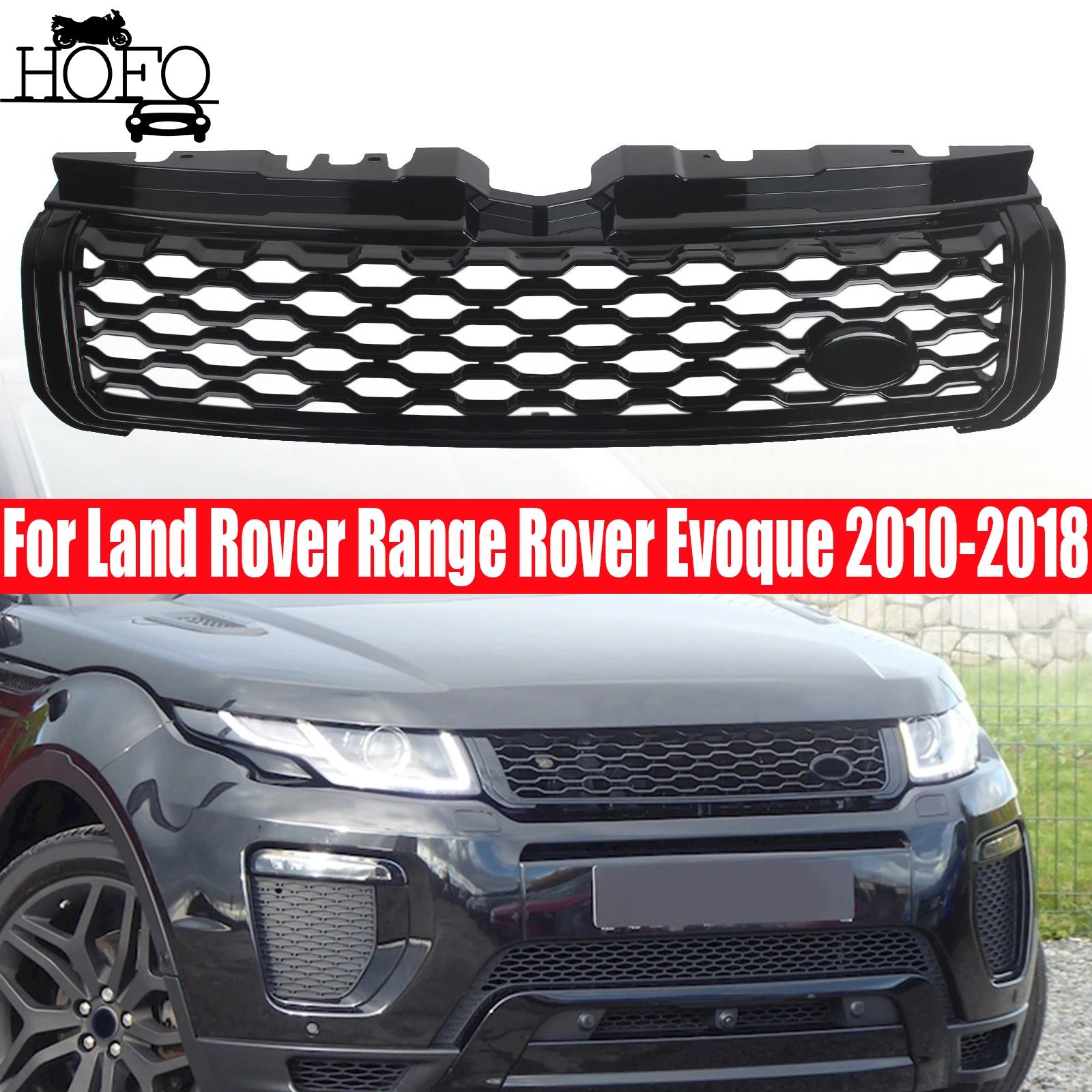 

Car Front Upper Bumper Grille For Land Rover Range Rover Evoque 2010-2018 Grill LR083605