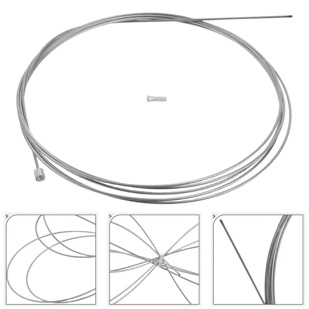 2Pcs Bike Gear Brake Cables Stainless Steel Reinforced Inner Wire High Precision for Mountain Road Folding Bicycle Transmission
