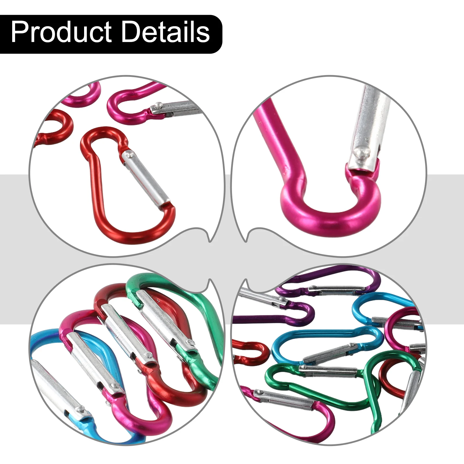 Aluminium Alloy Aluminium Alloy Safety Buckle Hot Sale Newest Reliable Useful 10Pcs Hiking Hook Tool Aluminium