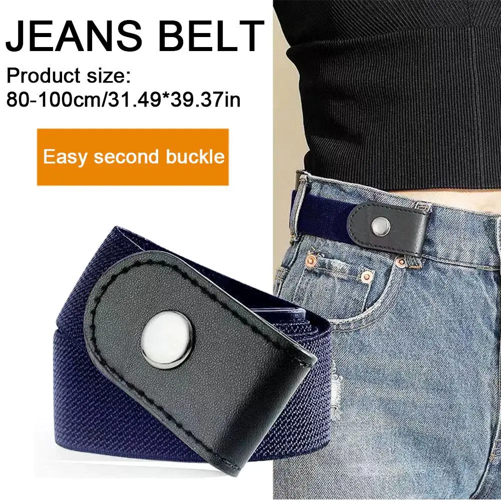 Adjustable Stretch Elastic Waist Band Invisible Belt Free Belts for Women Men Jeans Decorative Waistband Easy To Wear C1G9