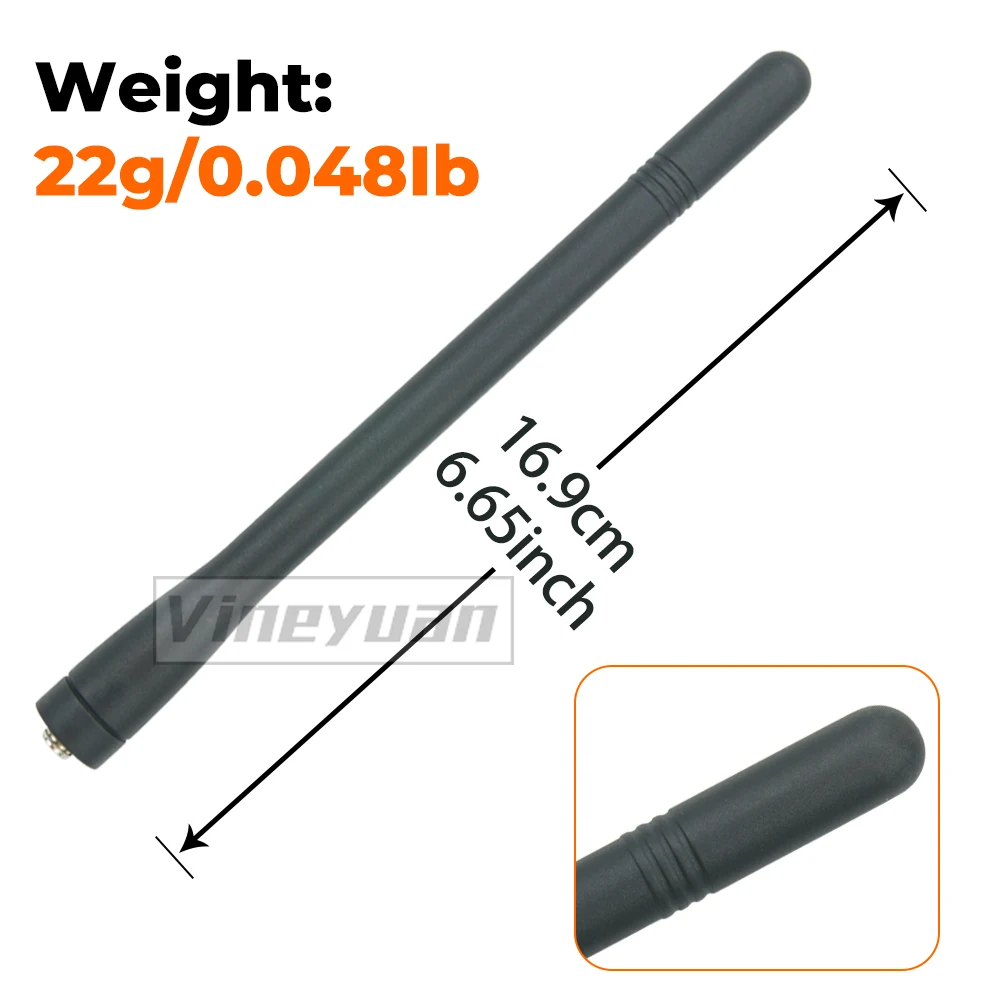 Antenne hélicoïdale KRA-27 KRA-26 à bande supérieure VHF 136-174 MHz pour radio portable MendTK260 TK2100 TK2140 TK2160 TK2170