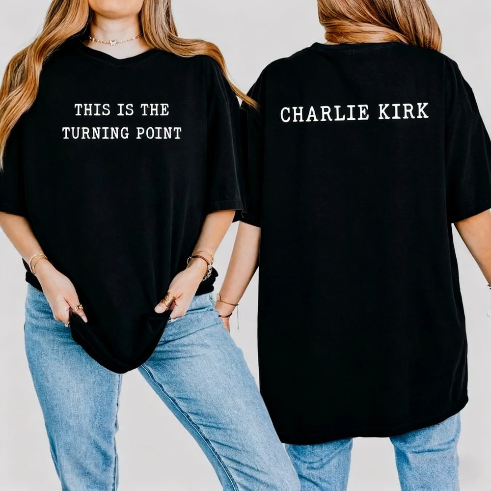 تشارلي كيرك قميص بيان سياسي تيز الاحتجاج الوطني بلايز مزق تشارلي باتريوتية ملابس تذكارية للرجال والنساء تي شيرت قطني #2