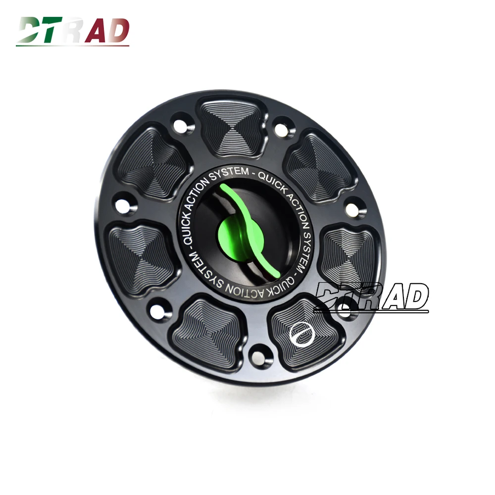 Motorcycle Quick Release Keyless Fuel Cap Front Gas Tank Cover For