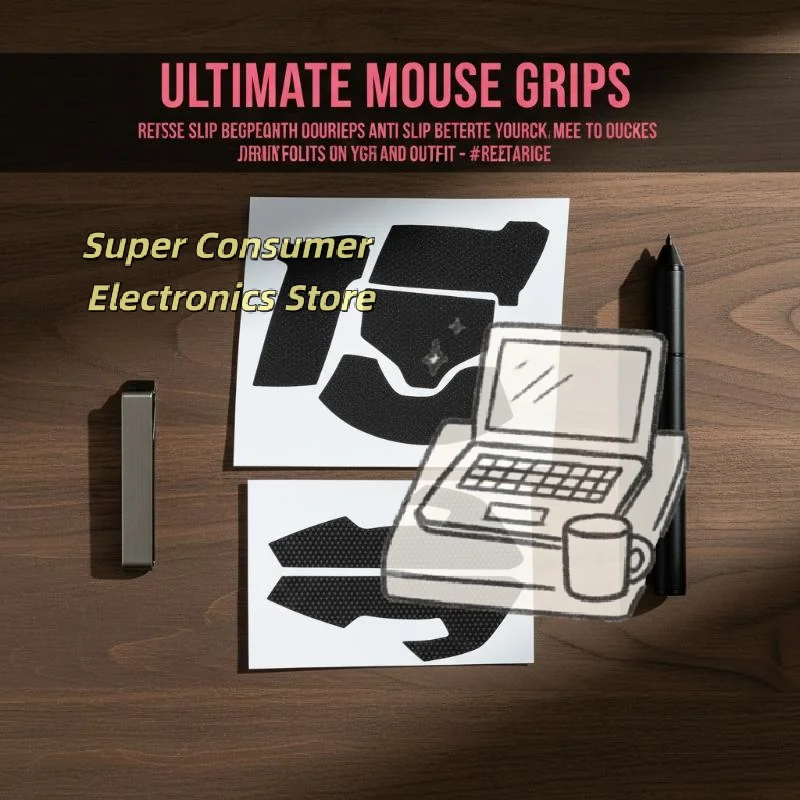 Razer Viper Ultimate Anti-Slip Side Grip & Back Sticker Set – Precision Fit, High-Friction Material for Enhanced Grip&Decoration