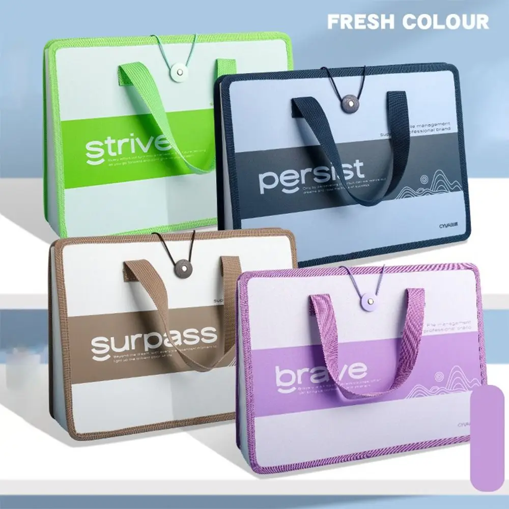 

Новая 13-слойная папка для файлов формата А4, большая емкость, портативная сумка для хранения тестовой бумаги, сумка для документов с галстуком-ремешком, школьная офисная сумка