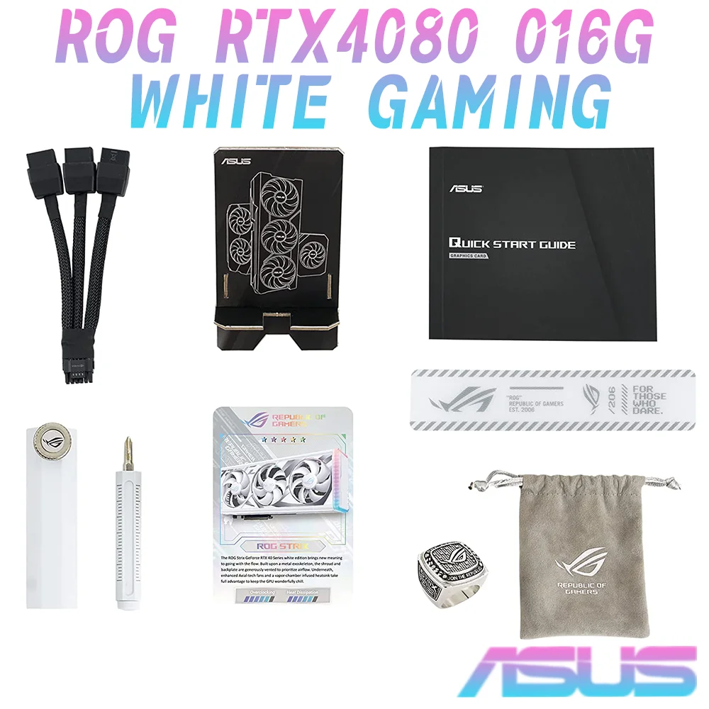 Asus Nieuwe Rog Strix Rtx 4080 O16G Wit Gaming Grafische Kaart GDDR6X 16Gb Video Kaarten Gpu Nvidia RTX4080 PCIE4.0 oc Modus 2655 Mhz