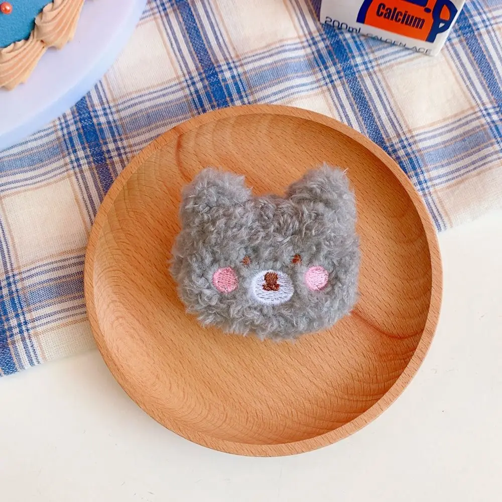 DIY Decoration Accessories Soft Plush Bear Brooch Fluffy Cartoon Animal Brooches Handmade Fashion Clothes Badge Coat